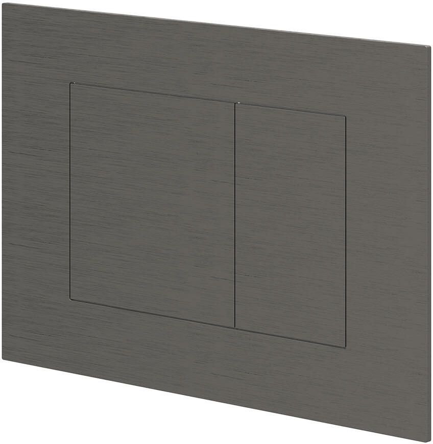 IVY Bedieningspaneel Flush 2 Rechthoekige Knoppen 3mm Geborsteld Metal Black PVD