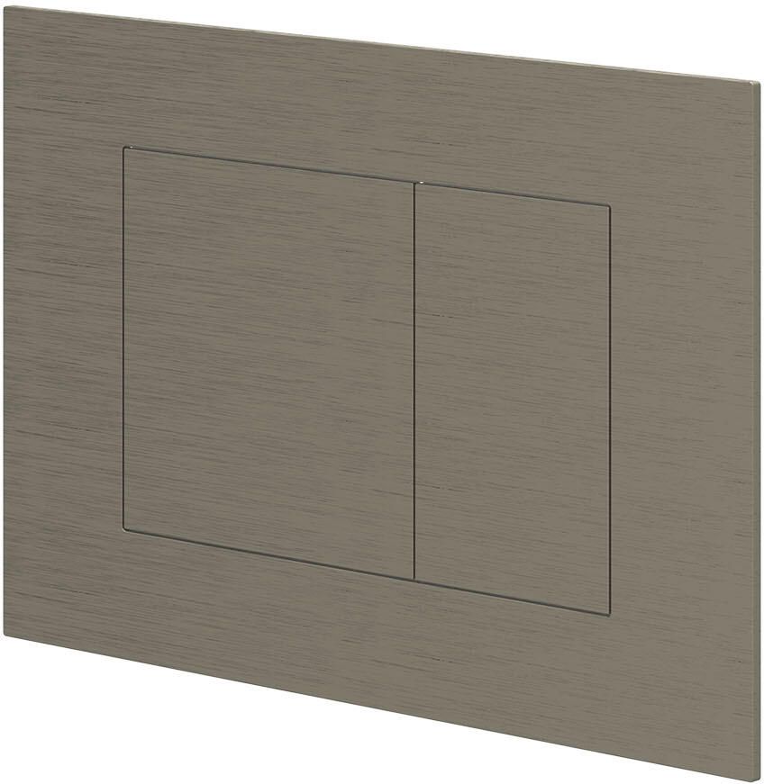 IVY Bedieningspaneel Flush 2 Rechthoekige Knoppen 3mm Geborsteld Nickel PVD