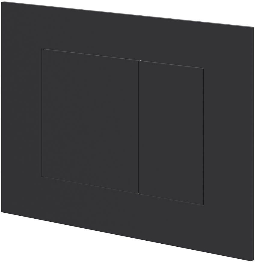 IVY Bedieningspaneel Flush 2 Rechthoekige Knoppen 3mm Mat Zwart PED