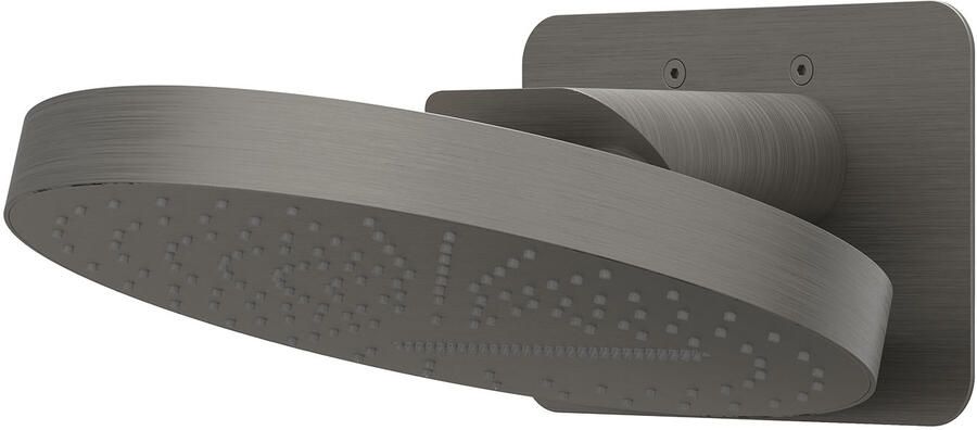 IVY Hoofddouche HALO Wandmodel Inc. Wandbeugel en Inbouwbox 32 cm Geborsteld Metal Black PVD
