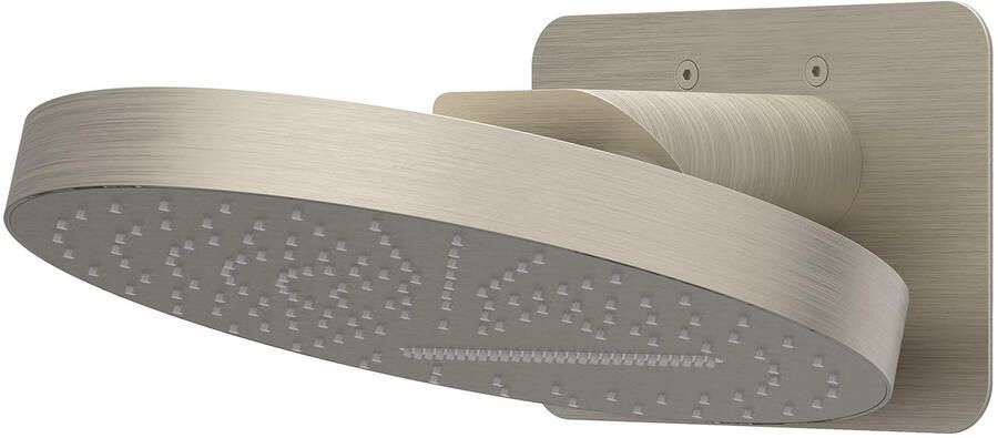 IVY Hoofddouche HALO Wandmodel Inc. Wandbeugel en Inbouwbox 32 cm Geborsteld Nickel PVD