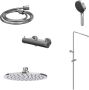 IVY Regendoucheset Bond Opbouw Thermostatisch 20 cm Medium Rond 3-Standen Handdouche Chroom - Thumbnail 1