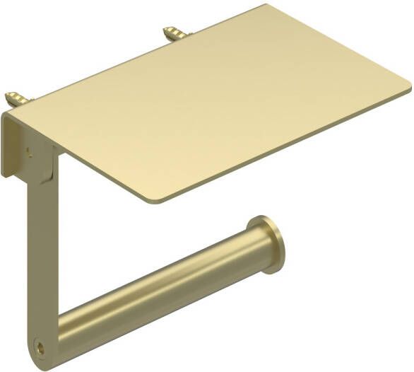 IVY Toiletrolhouder Met Planchet Geborsteld Mat Goud PVD