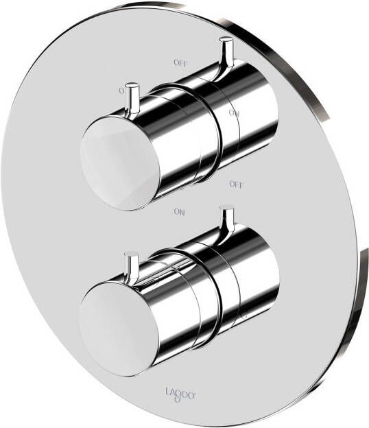 Lagoo Inbouw Thermostaat Garda met 3-weg Omstel Knop Chroom