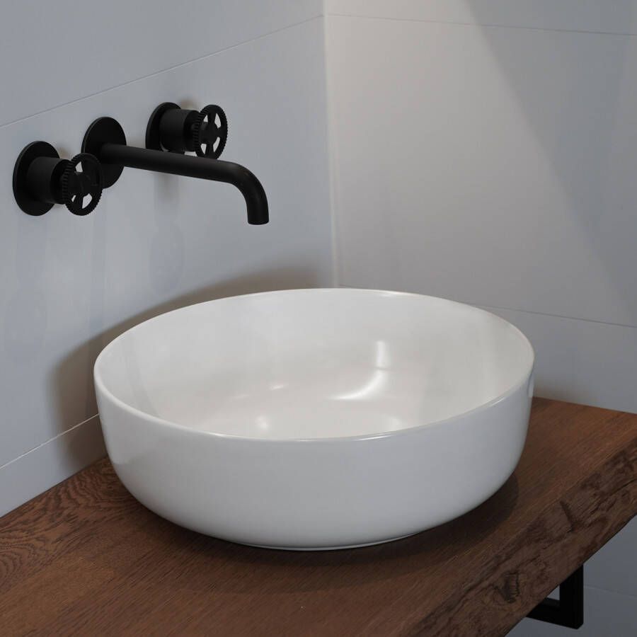 Loutro Waskom Drossia M Rond 41.5x41.5x13 cm Mat Wit