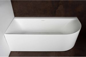 Luca Half Vrijstaand Hoekbad Links Sanitair Primo Acryl 180x80x60 cm Mat Wit (inclusief afvoer en sifon)