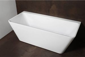 Luca Sanitair Halfvrijstaand Bad Primo 180x80x60 cm Acryl Glans Wit Met Overloop
