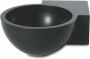 Luca Sanitair Hoekfontein Rond 28x28x12 cm Solid Surface Antraciet - Thumbnail 1