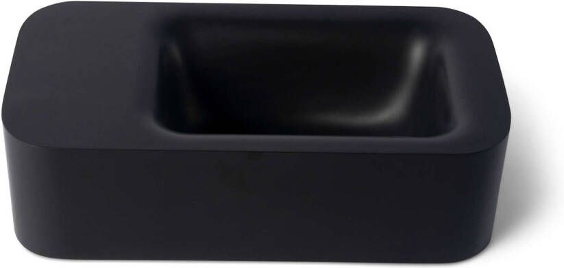 Luca Sanitair Fontein Lea 42x22x12 cm Solid Surface Zonder Kraangat Mat Antraciet