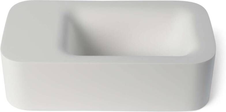 Luca sanitair Fontein Lea 42x22x12 cm Solid Surface Zonder Kraangat Mat Wit