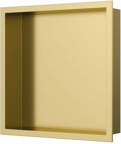 Luca Sanitair Inbouwnis 30x30x6 5 cm RVS Geborsteld Goud PVD