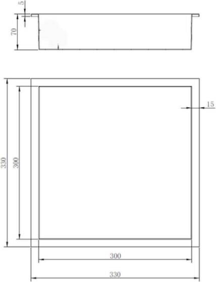 Luca Sanitair Inbouwnis 30x30x6 5 cm RVS Mat Wit