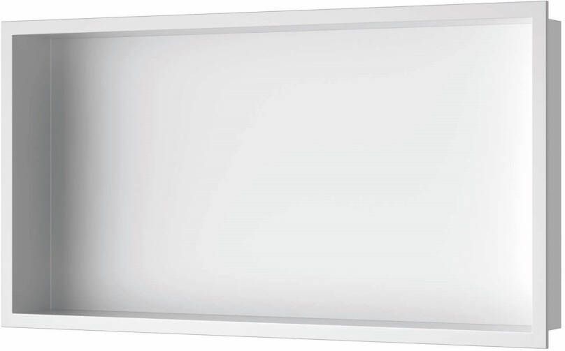 Luca sanitair Inbouwnis 60x30x6 5cm RVS Mat Wit