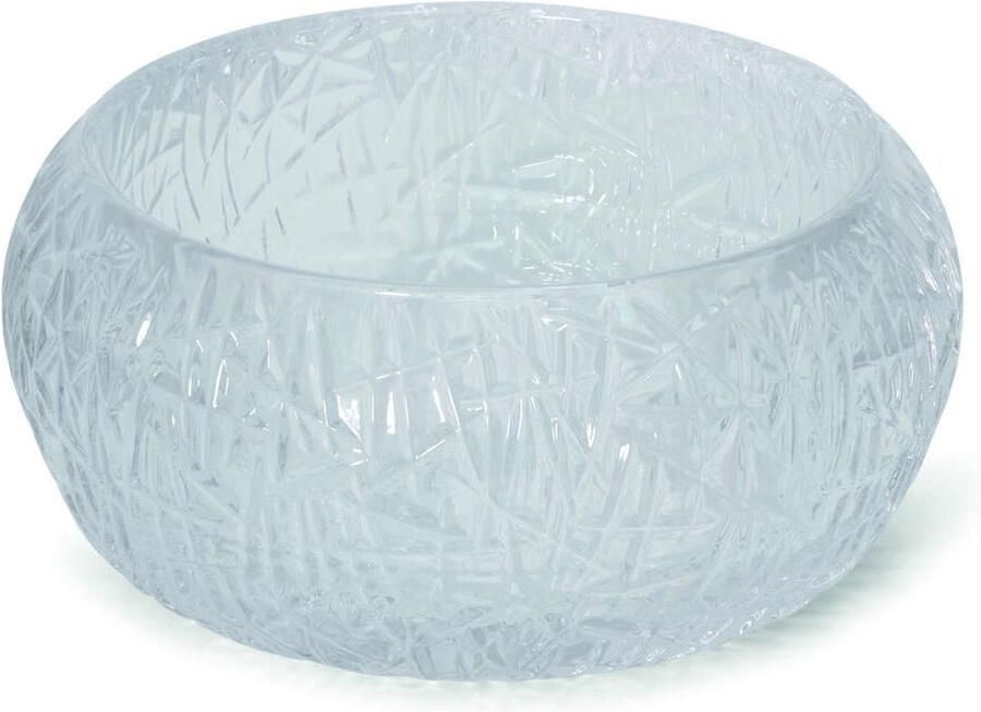 Luca Sanitair Fontein Opzetwastafel Luca Vetro Rond 24x24x12 Glas Excl. Wastafelhouder Clear - Foto 2