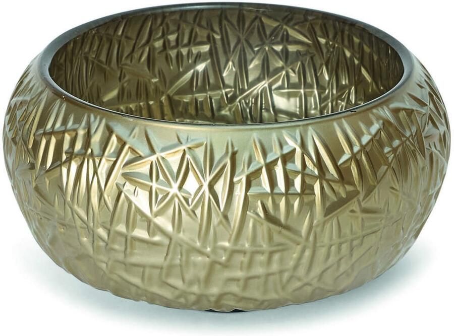 Luca Sanitair Fontein Opzetwastafel Luca Vetro Rond 24x24x12 Glas Excl. Wastafelhouder Coffee