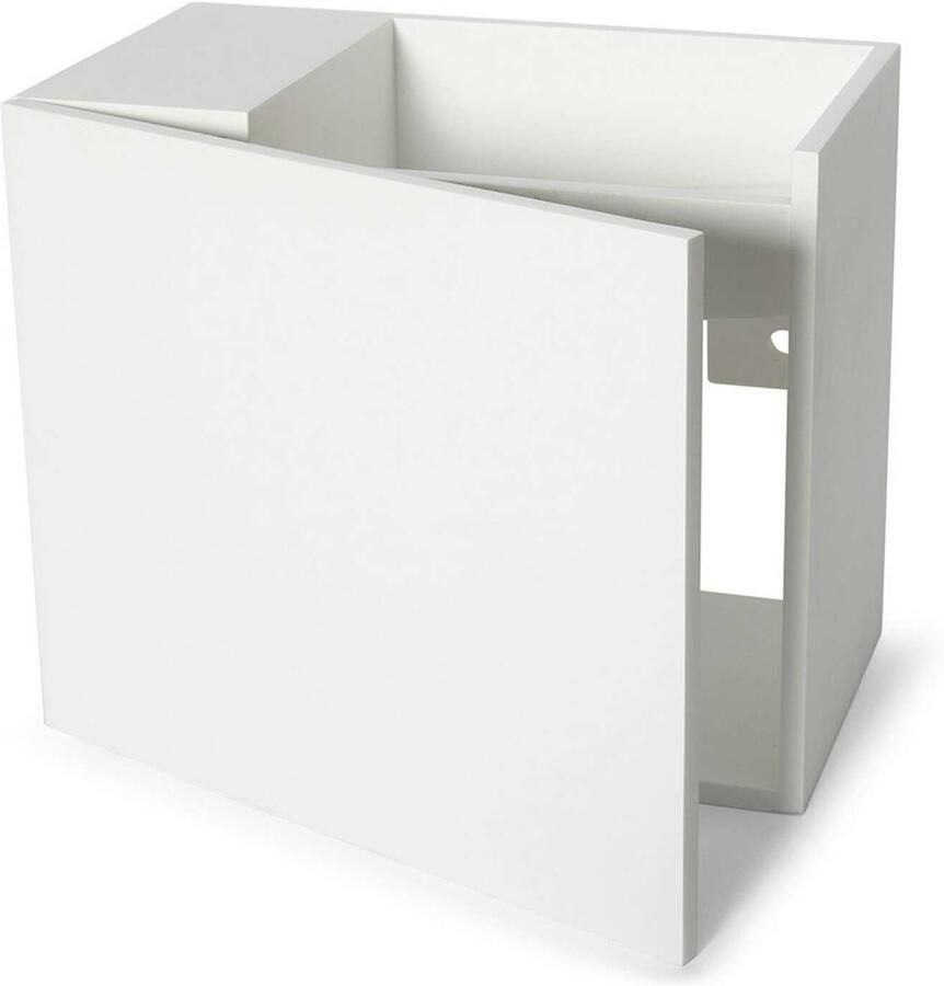 Luca Sanitair Fonteinmeubel 38x22x32cm Zonder Kraangat Rechts Softclose Van Solid Surface Mat Wit