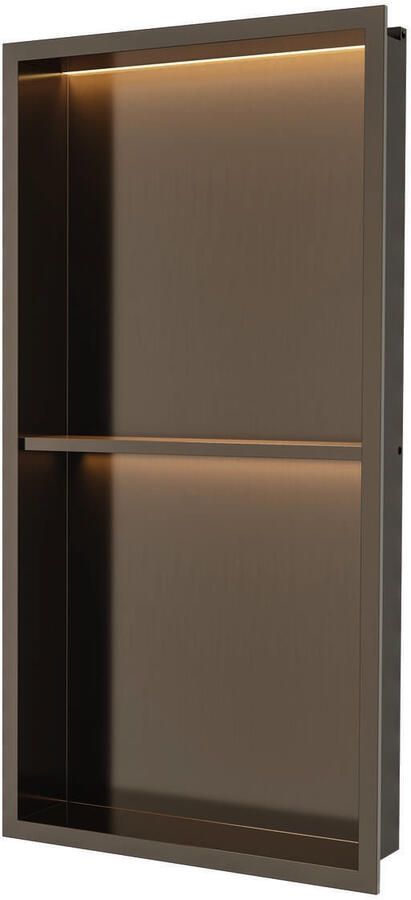 Brauer Inbouwthermostaat set Gunmetal Edition Met Drukknoppen Incl Baduitloop en Afvoer Gunmetal (Keuze Handdouche)