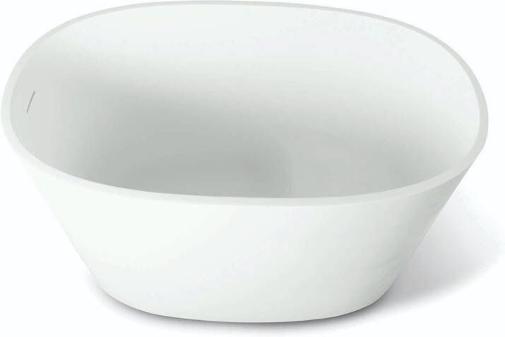 Luca sanitair Vrijstaand Zit Bad Comfortstone 120x80x76 cm Incl. Afvoerset Mat Wit