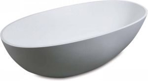 Luca Sanitair Vrijstaand Bad Vasca 180x80x60 cm Solid Surface Mat Wit