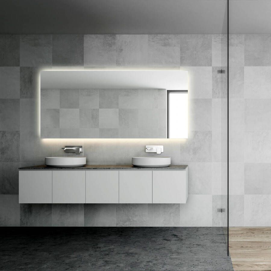 Martens Design Badkamerspiegel Dublin met Verlichting Rondom en Verwarming Spiegel Dublin 80x70 cm