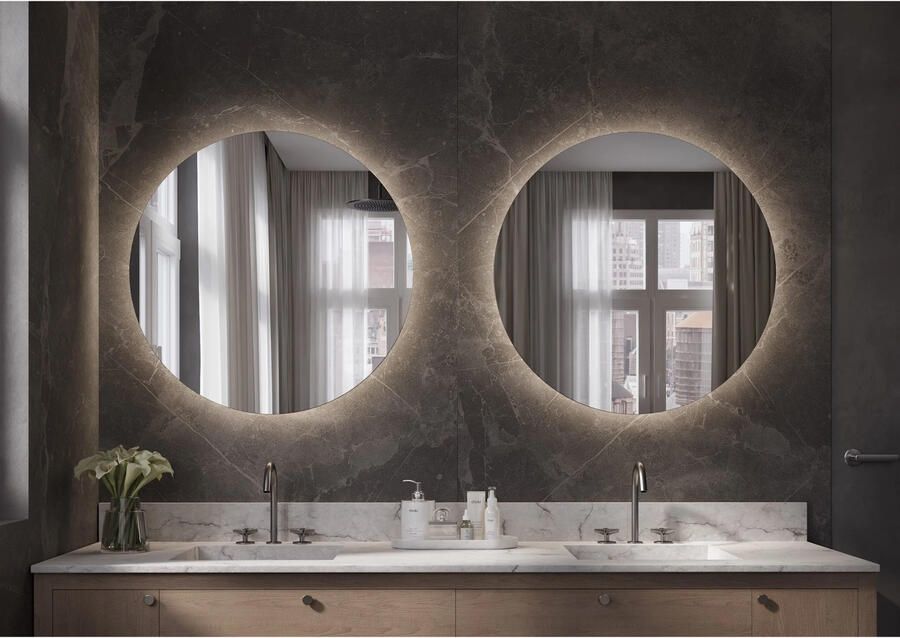 Martens & Meijer Spiegel Rotondo 140 cm met Indirecte Verlichting Rondom Incl. Verwarming & Dimbare Sensor