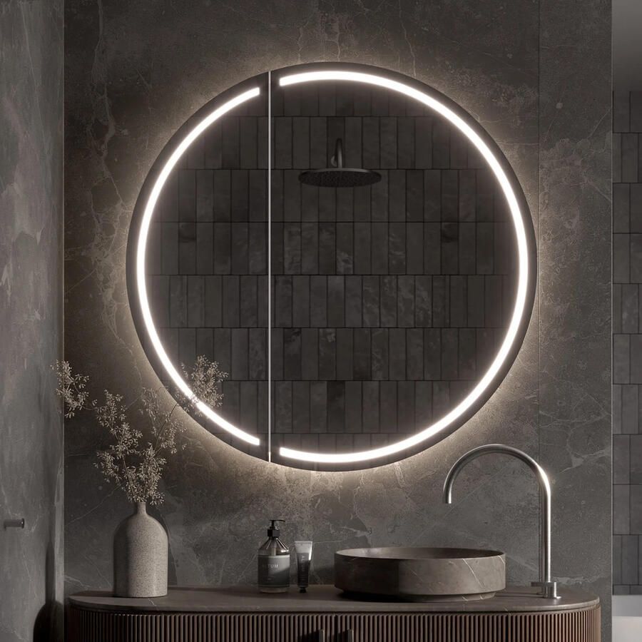 Martens & Meijer Spiegelkast Lech 60 cm met Directe & Indirecte Verlichting Rondom Incl. Spiegelverwarming & Dimbare Sensor