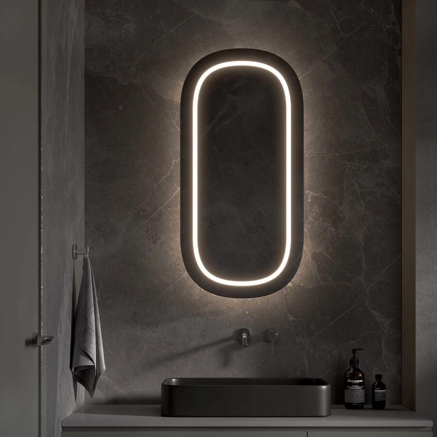 Martens & Meijer Spiegelkast Saalbach 45x90 cm met Directe & Indirecte Verlichting Rondom Incl. Spiegelverwarming & Dimbare Sensor