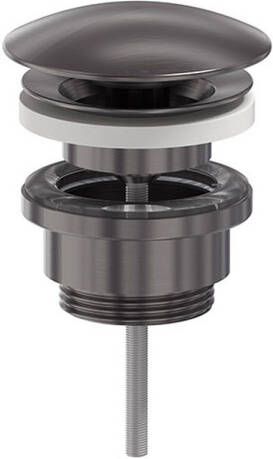 MAY Designplug Always Open Geborsteld Carbon Black PVD