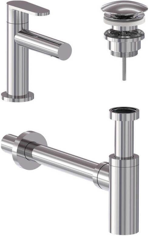 MAY Fonteinkraan Combiset Forma S Model Fonteinkraan Designplug Always Open & Designsifon Chroom