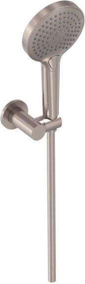 MAY Handdoucheset 3-Standen Handdouche Verstelbare Wandsteun en Smooth Doucheslang 125 cm Geborsteld Nickel PVD