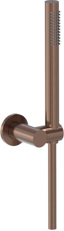 MAY Handdoucheset Staaf Handdouche Verstelbare Wandsteun en Smooth Doucheslang 125 cm Geborsteld Mat Koper PVD