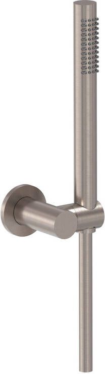 MAY Handdoucheset Staaf Handdouche Verstelbare Wandsteun en Smooth Doucheslang 125 cm Geborsteld Nickel PVD