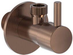 MAY Hoekstopkraan G1 2" x G3 8" Geborsteld Mat Koper PVD