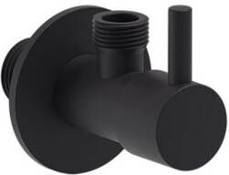 MAY Hoekstopkraan G1 2" x G3 8" Mat Zwart PED