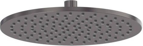 MAY Hoofddouche Medium 25 cm met Antikalk Nozzles Geborsteld Carbon Black PVD