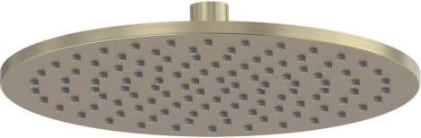 MAY Hoofddouche Medium 25 cm met Antikalk Nozzles Geborsteld Mat Goud PVD