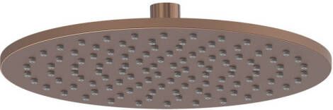 MAY Hoofddouche Medium 25 cm met Antikalk Nozzles Geborsteld Mat Koper PVD