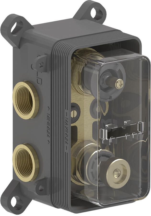 MAY Inbouwbox Therm. Met 2-Weg Stop Omstel Grijs