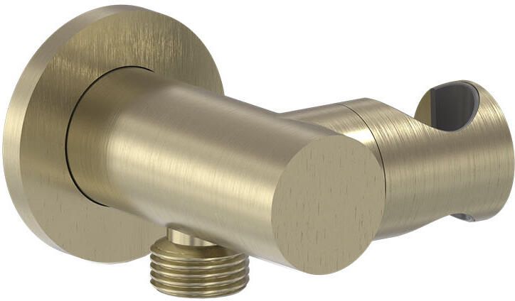 MAY Verstelbare Wandsteun + Geint. Uitlaat Geborsteld Mat Goud Pvd