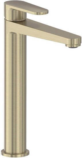 MAY Wastafelmengkraan Forma Opbouw Model L Geborsteld Mat Goud PVD