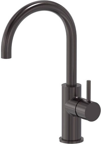MAY Wastafelmengkraan Stilo Opbouw met Draaibare Uitloop Geborsteld Carbon Black PVD