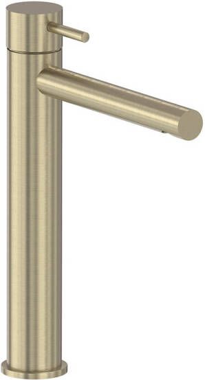 MAY Wastafelmengkraan Stilo Opbouw Model L Geborsteld Mat Goud PVD