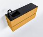 Mondiaz ADA Toiletmeubel 100x30x50cm met 1 kraangaten 2 lades ocher mat Wastafel Lex links Solid Surface Zwart FK75342221 - Thumbnail 1