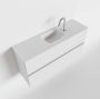 Mondiaz ADA Toiletmeubel 100x30x50cm met 1 kraangaten 2 lades talc mat Wastafel Lex midden Solid Surface Wit FK75341726 - Thumbnail 1