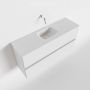 Mondiaz ADA Toiletmeubel 100x30x50cm met 0 kraangaten 2 lades talc mat Wastafel Lex midden Solid Surface Wit FK75341727 - Thumbnail 1