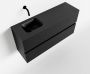 Mondiaz ADA Toiletmeubel 100x30x50cm met 0 kraangaten 2 lades urban mat Wastafel Lex links Solid Surface Zwart FK75342106 - Thumbnail 1