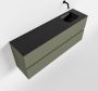 Mondiaz ADA Toiletmeubel 120x30x50cm met 0 kraangaten 2 lades army mat Wastafel Lex rechts Solid Surface Zwart FK75342201 - Thumbnail 1