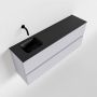 Mondiaz ADA Toiletmeubel 120x30x50cm met 0 kraangaten 2 lades cale mat Wastafel Lex links Solid Surface Zwart FK75342315 - Thumbnail 1
