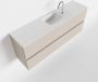 Mondiaz ADA Toiletmeubel 120x30x50cm met 1 kraangaten 2 lades linen mat Wastafel Lex midden Solid Surface Wit FK75341935 - Thumbnail 1