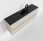 Mondiaz ADA Toiletmeubel 120x30x50cm met 1 kraangaten 2 lades linen mat Wastafel Lex midden Solid Surface Zwart FK75342283 - Thumbnail 1